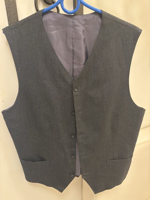 Szara melanzowa kamizelka uniwersalna garniturowa