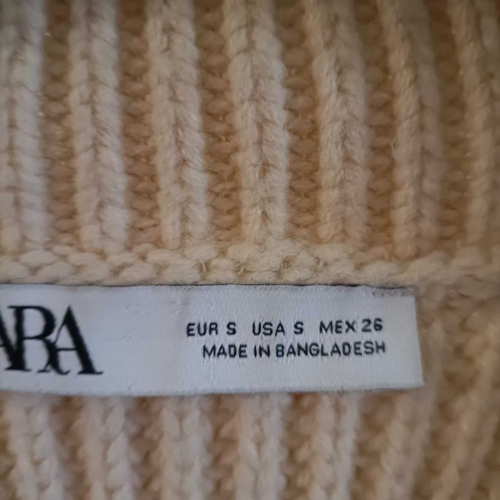 Zara sweter kardigan ecru S