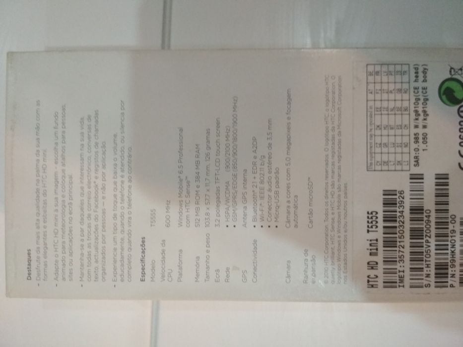 HTC HD mini T5555