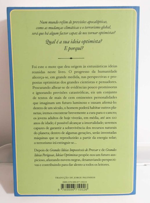 Livro - Ideias Optimistas (Coordenação de John Brockman)