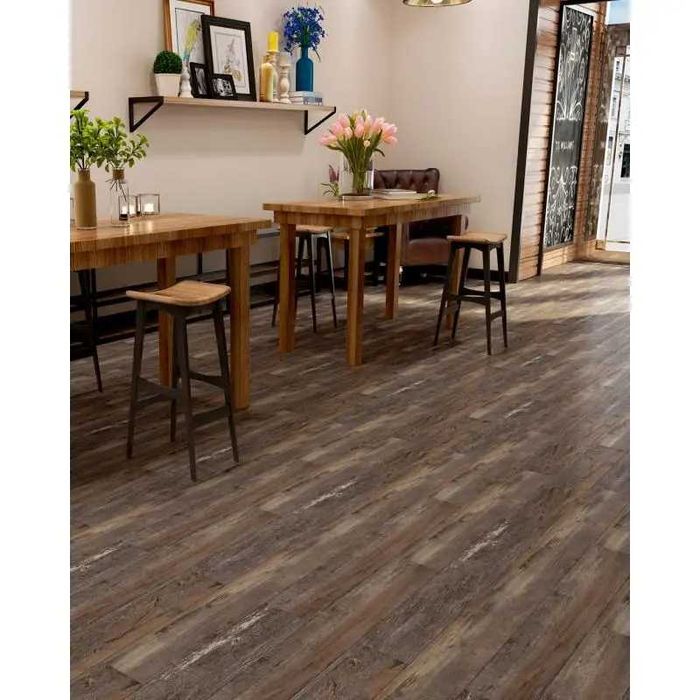 ТОП! Самоклеюча Вінілова плитка 91*15 см, виниловая плитка Сіре дерево