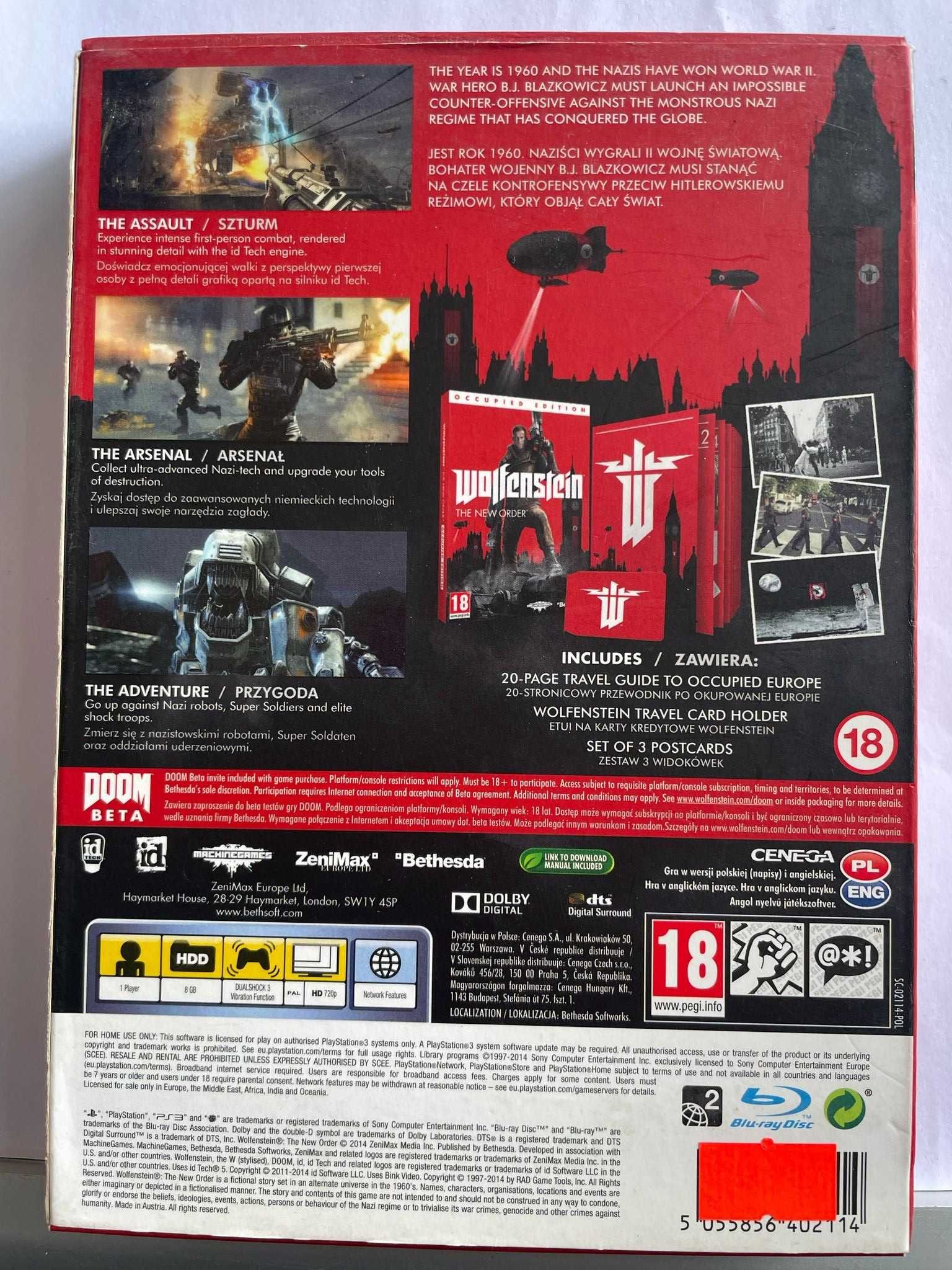 Playstation 3 - Wolfenstein The New Order Occupied Edition - PL
