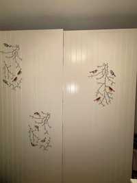 Ikea - biała szafa pax z przesuwanymi drzwiami