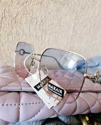 Różowo-niebieskie okulary muchy cyrkonie przeciwsłoneczne MaxAir ombre