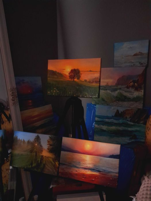 obraz olejny Magiczny świt 20*30