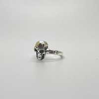 TANIO! Sygnet pierścionek obrączka ring kosmita czaszka srebrny