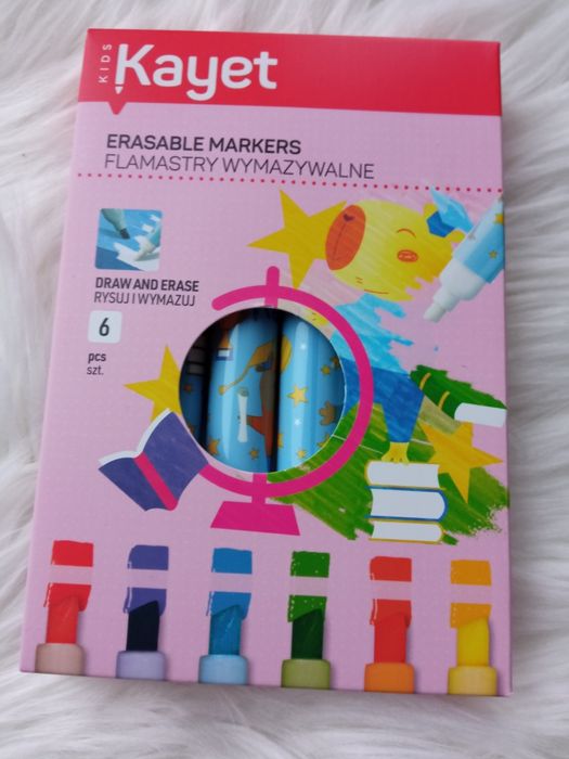 Kayet, flamastry wymazywalne 6szt motyw Kapibara