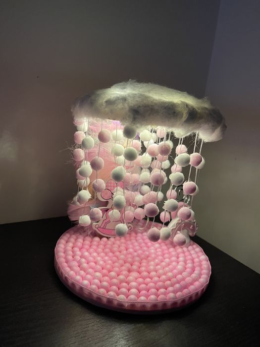 Peça decorativa com fio led