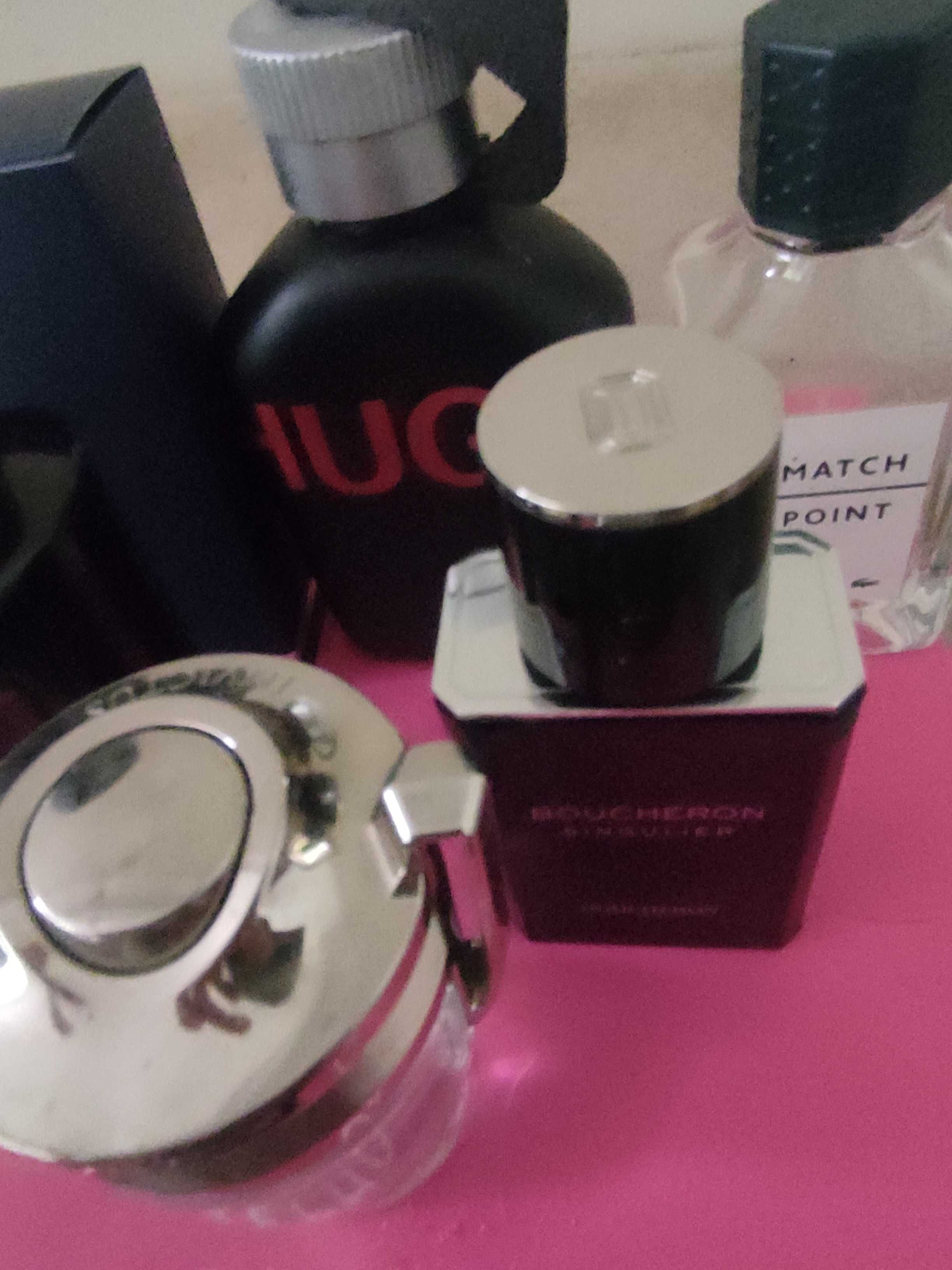 Paco Rabanne Invictus Hugo Boss Energise Lacoste flakony po perfumach