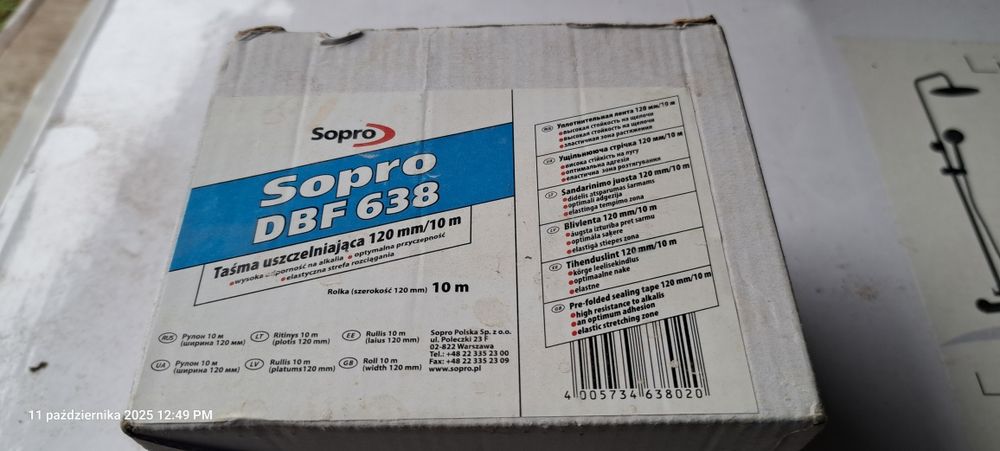 Taśma uszczelniajàca 120mm sopro