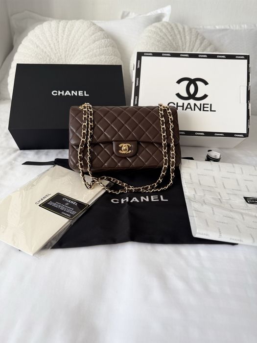 Сумка Chanel Brown Gold шкіра | шоколадна