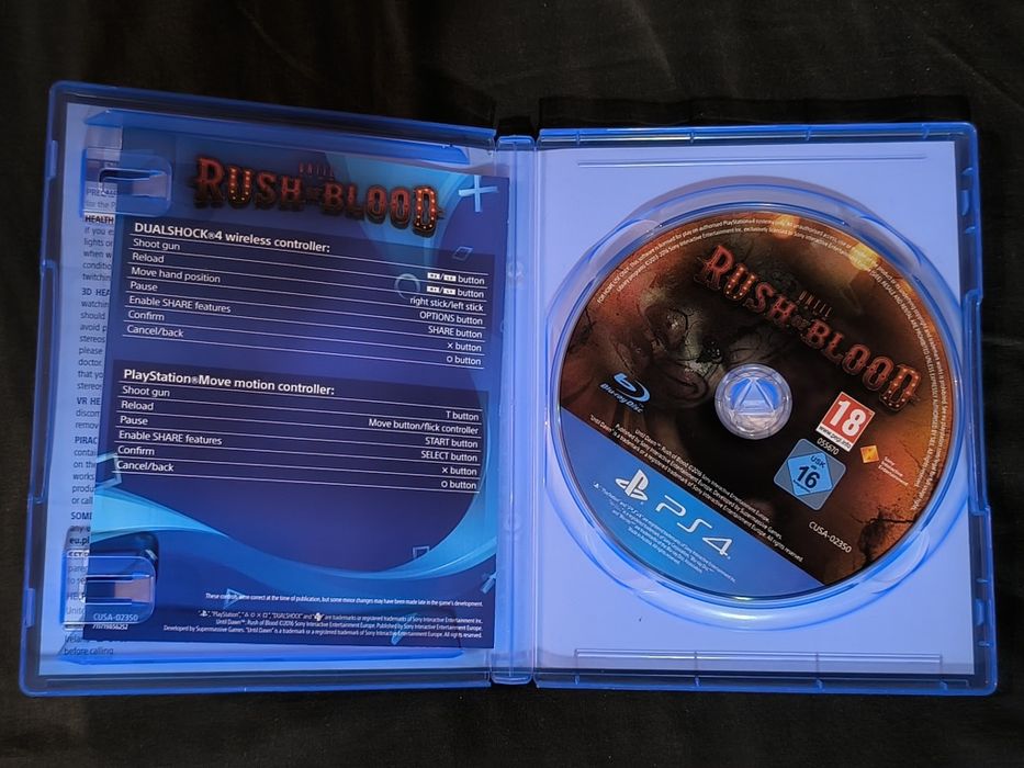 Диски для PSVR1 (Until Dawn, PS VR Worlds)