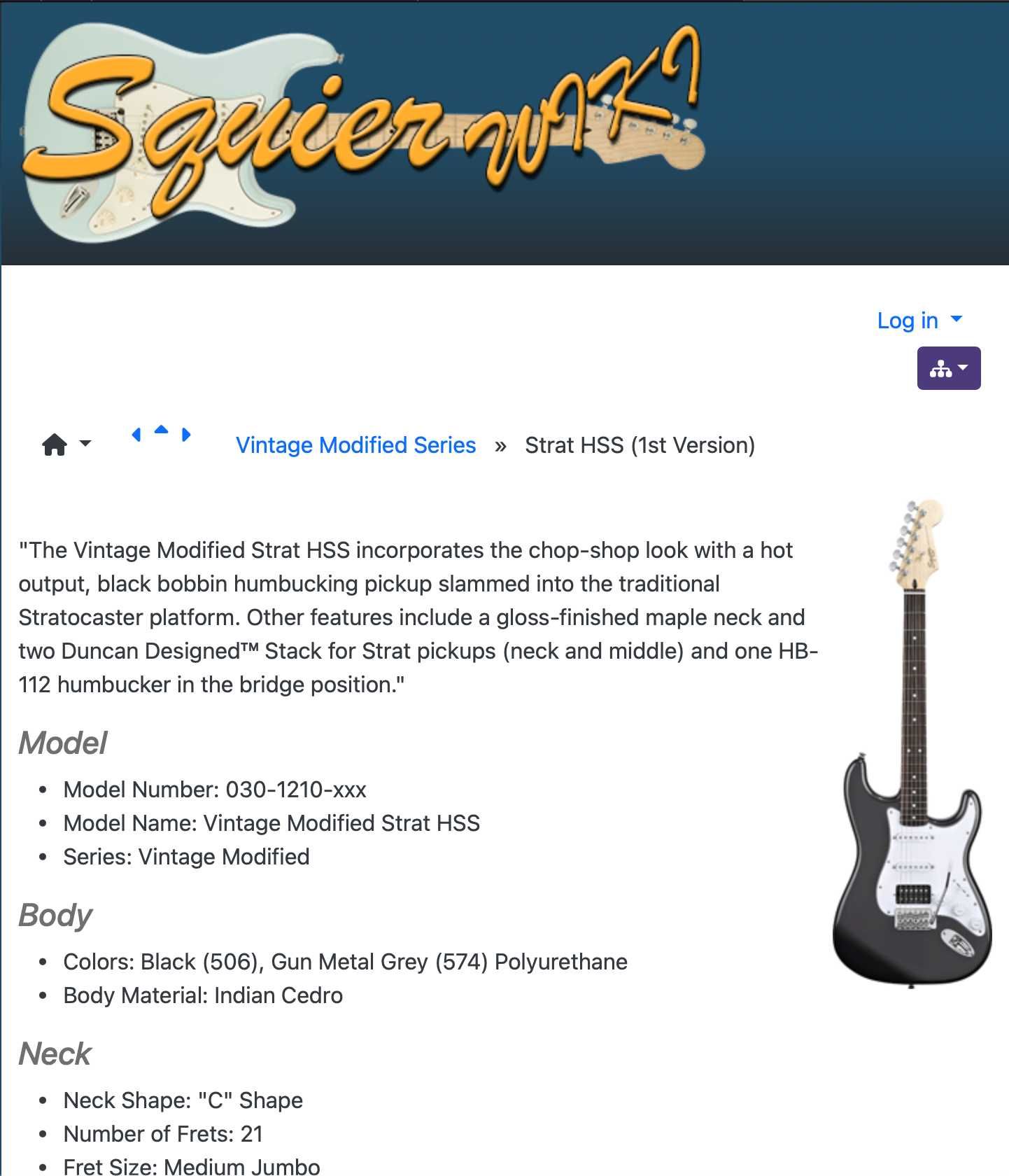 Електрогітара Squier Vintage Modified Stratocaster HSS