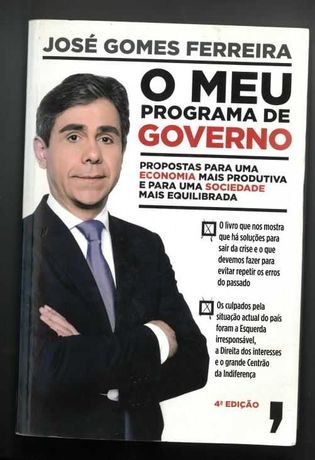 Livro "O Meu Programa de Governo" de José Gomes Ferreira