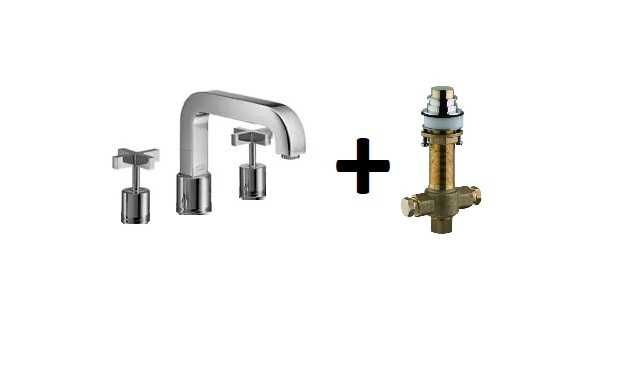 Hansgrohe AXOR Citterio 3-otw. bateria wannowa + El.Podłączeniowy