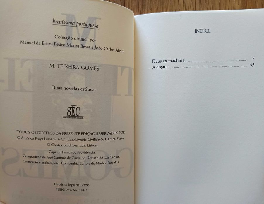 Duas Novelas Eróticas - M. Teixeira Gomes