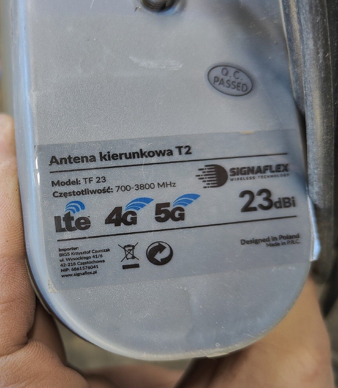 Wzmacniacz antenowy duży zestaw komplet GSM/E-GSM/LTE/DCS/HSPA+ LS-EG1