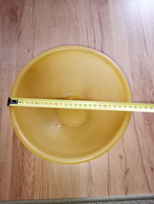 Miska plastikowa, kuchenna - żółta   - używana