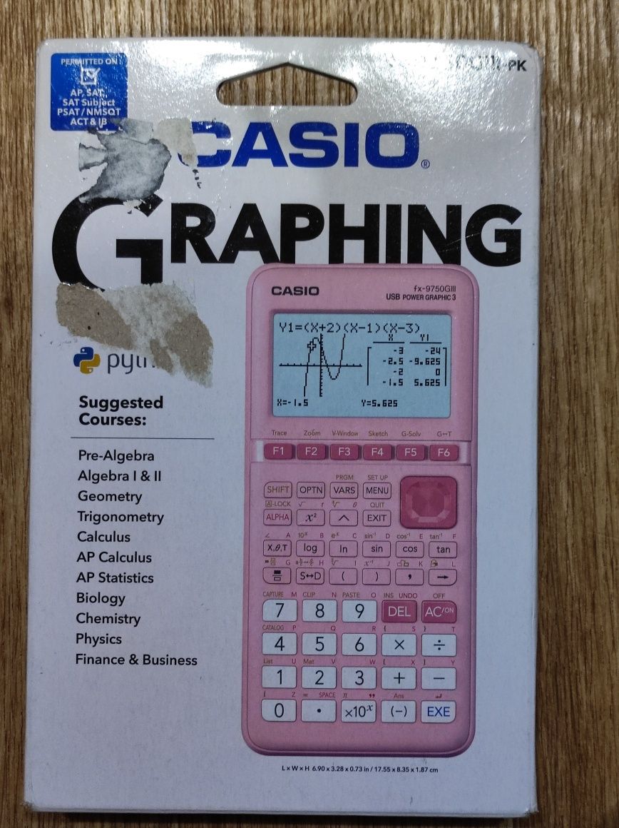 Графічний калькулятор Casio fx-9750GIII - рожевий