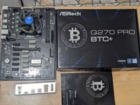 Материнская плата  ASRock Q270 pro BTC+ (+ проц 3.3GHz)