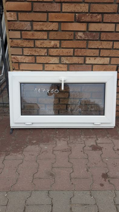 KR HAUS okno 117x60 6 sztuk białe uchylne pcv okna drzwi POZNAŃ
