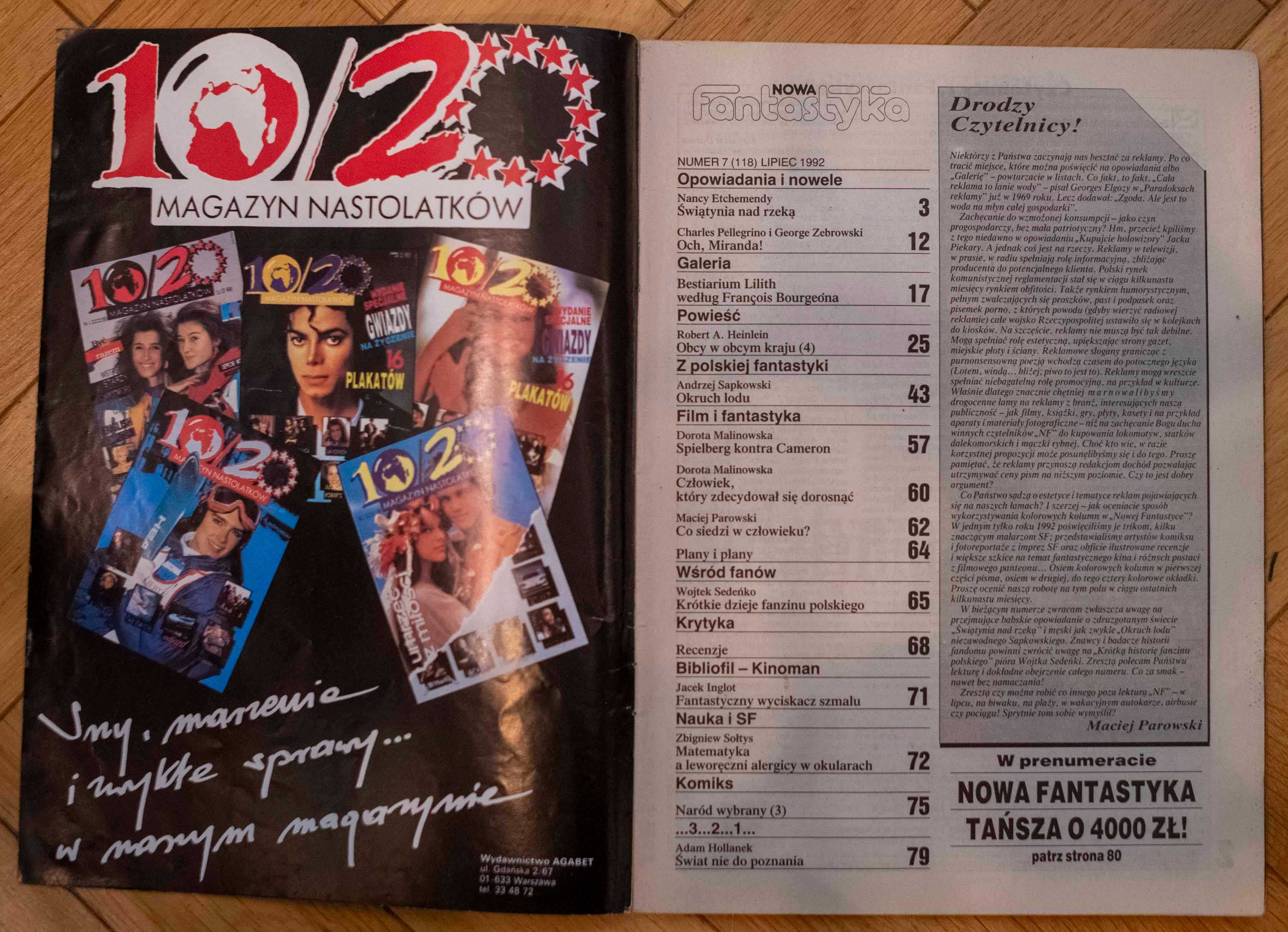 Nowa Fantastyka Nr 118 7 / 1992 Sapkowski Wiedźmin Geralt Witcher