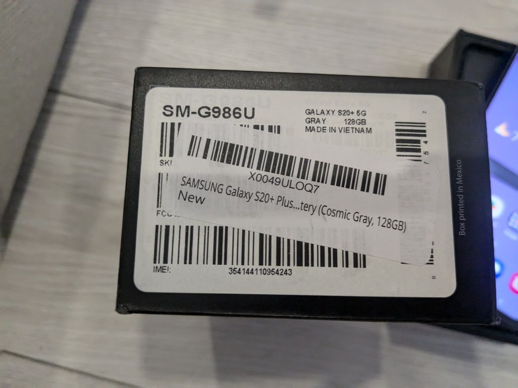 Новый Samsung Galaxy s20 plus 5g 12/128гб sm-g986u cosmic grey duos
