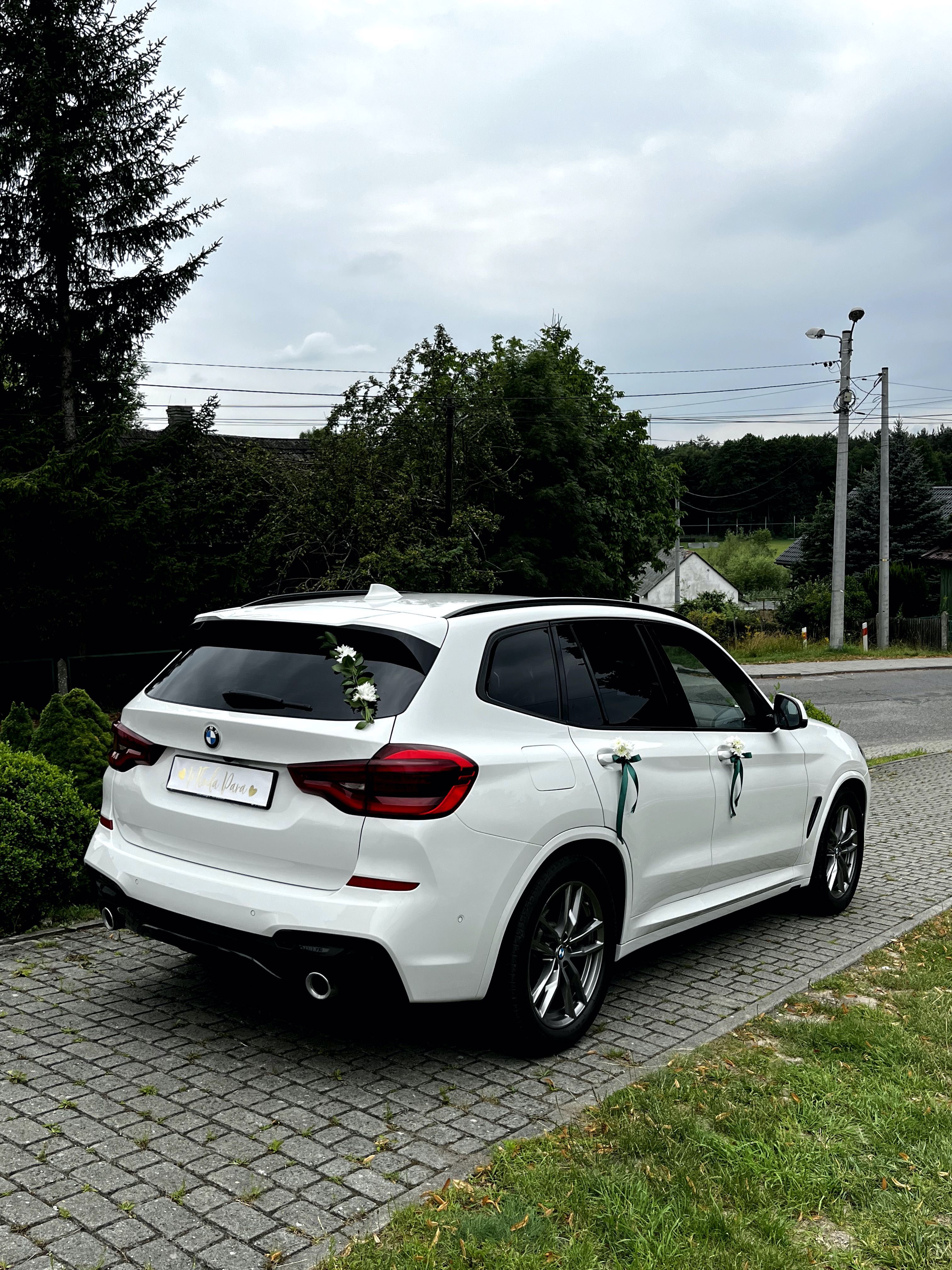 Auto pojazd samochód do ślubu BMW X3 M Pakiet biały