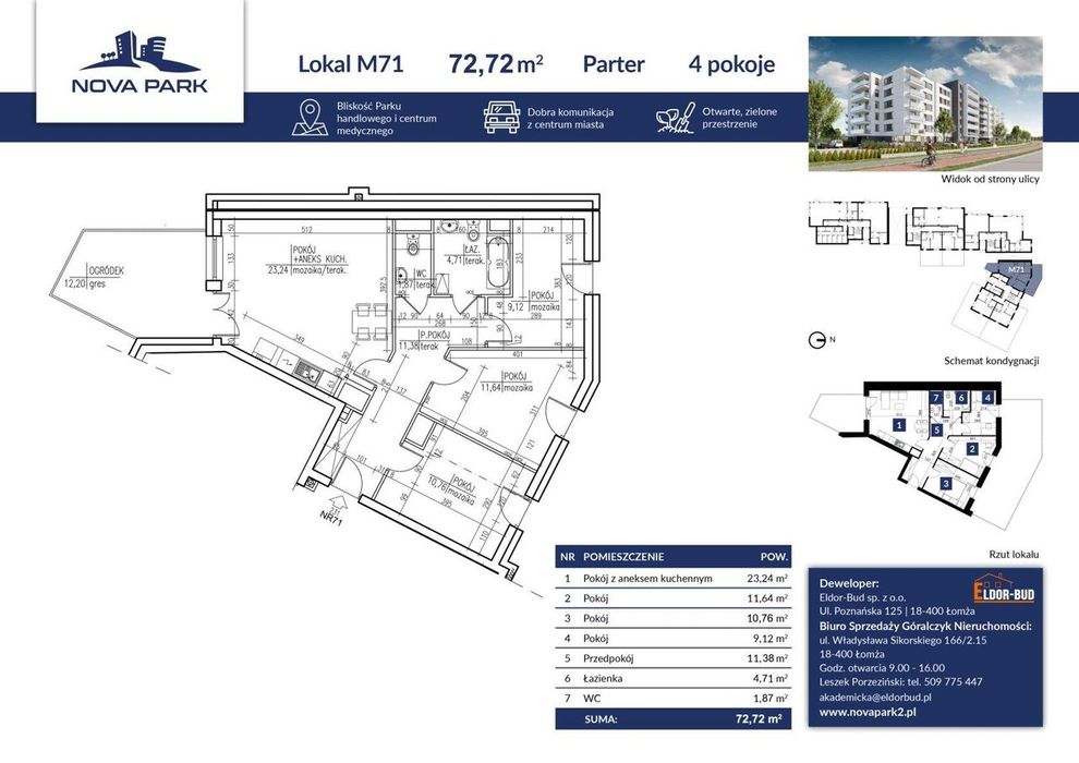 Mieszkanie z dużym ogródkiem M-71