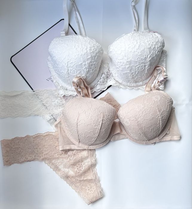Оригінал Набір Victoria's secret, комплект VS, бюст VS, трусики pink