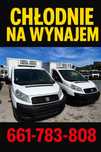 Wynajem/ auto-chłodnia FIAT/  agregat chłodniczy + zasilanie z sieci