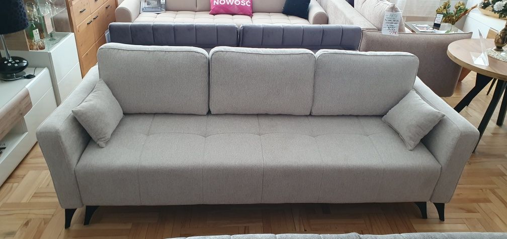 Duża kanapa sofa 245 cm z funkcją spania DL i pojemnikiem RIO