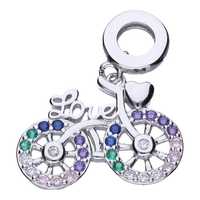 Srebrny Koralik Charms Beads Rower Bicycle Rowerek Bead62