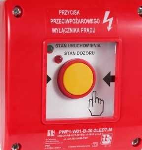 Przycisk ppoż. natynkowy 230V PWP1-W01-B-11-2LED11-M