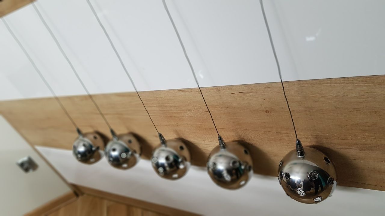Lampa wisząca 5 elementów nad stół