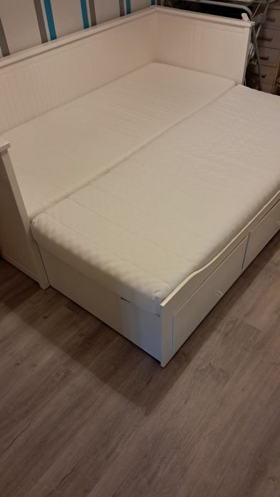 Cama Ikea - HEMNE
Cama indiv/dupla c/3 gav/2 colchões, branco/Åfjäll f