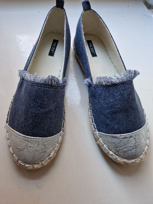 Jeansowe espadryle