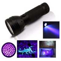 Lanterna led UV ultra violeta luz negra + adaptador AA 51 leds