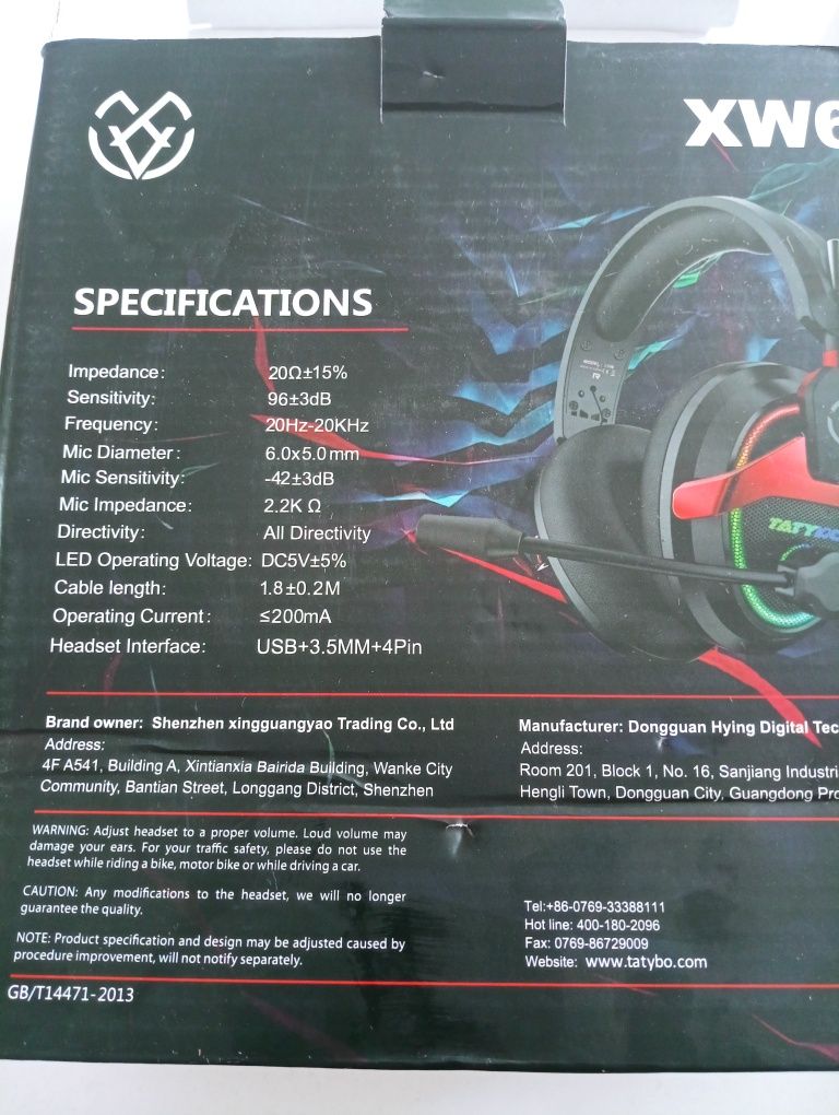 Słuchawki geming headset xw6