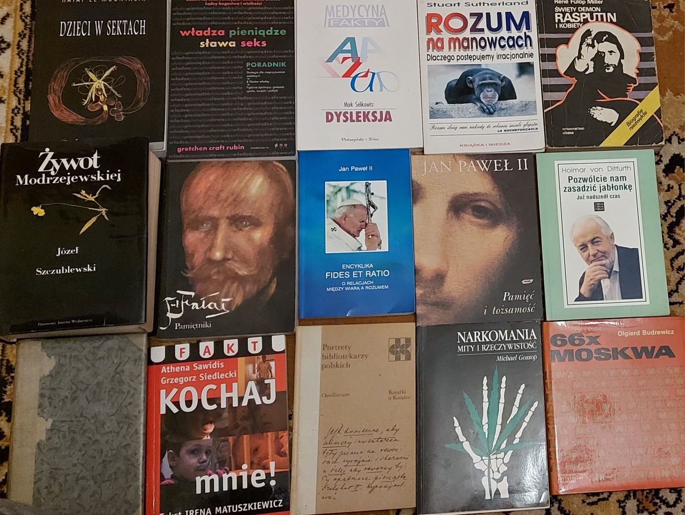 15 książek sekty dysleksja życiorysy narkomania rasputin