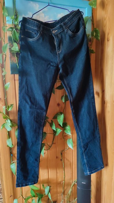 Джинси чоловічі, підліткові, коттонові, темно сині. Стан нових .