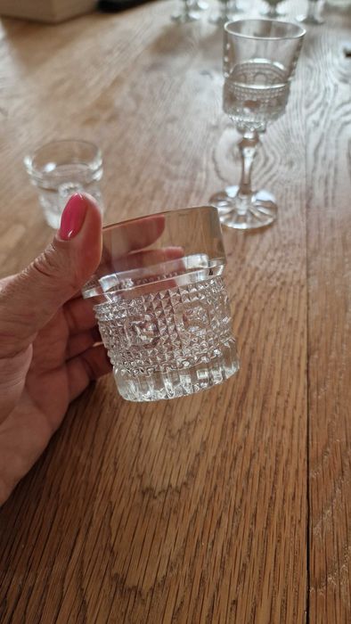 Komplet kryształowych kieliszków do wódki likierów whisky Kryształ PRL