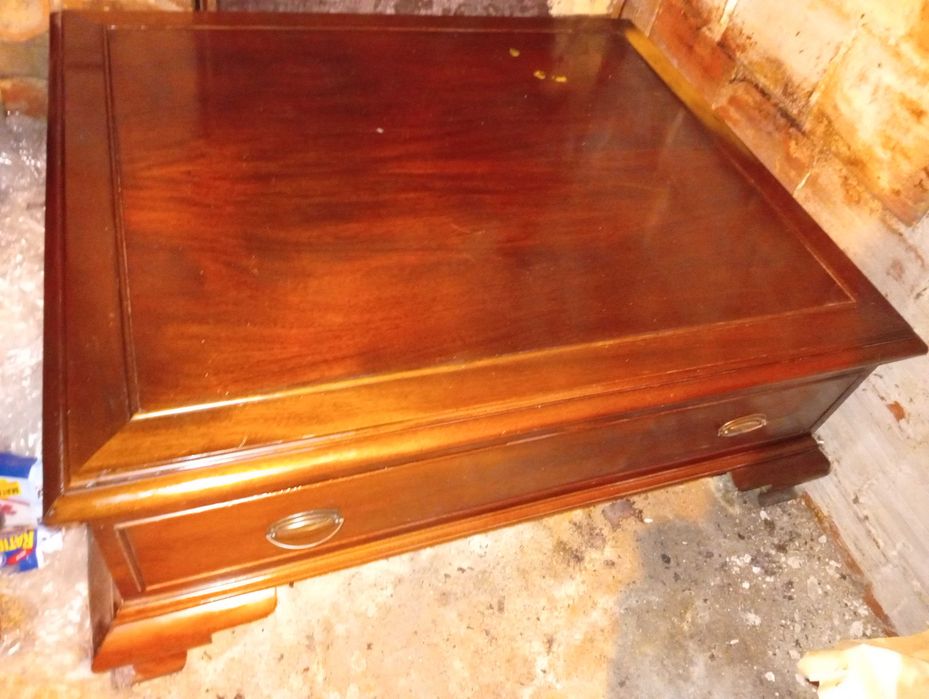 Mesa de centro XXL vintage madeira nobre