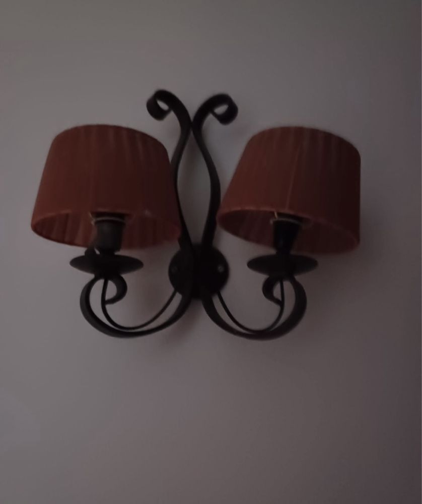 Conjunto de de apliques em ferro forjado.