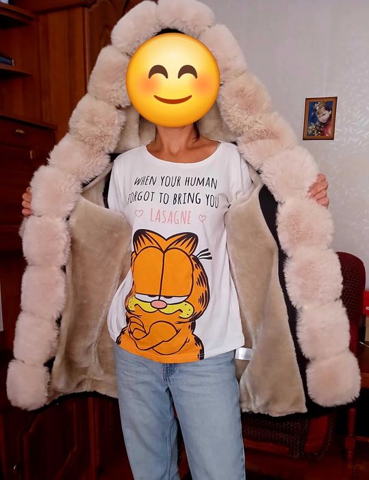 Парка демісезонна, з штучним хутром