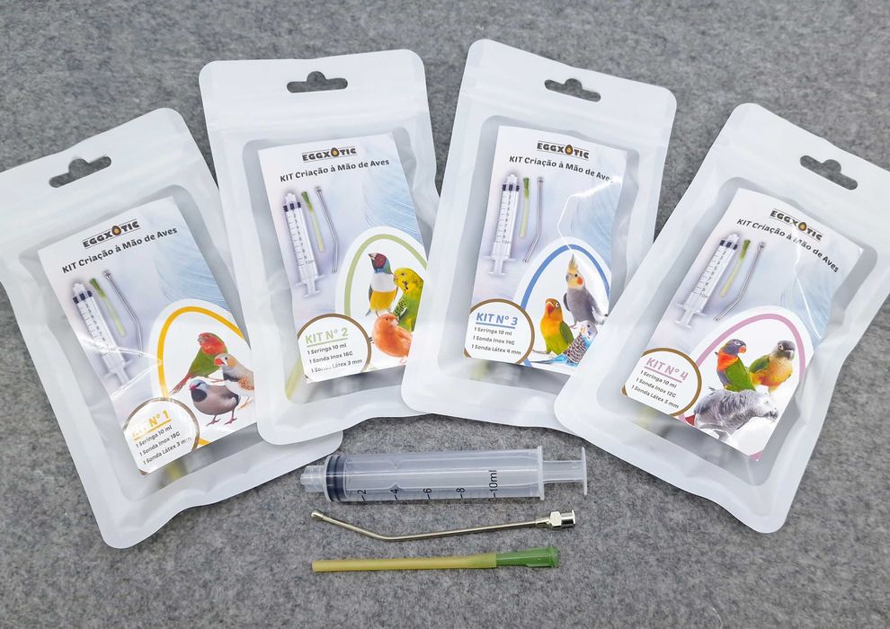 KIT's Criação à Mão de Aves - Seringa 10ml + 2 Ponteiras