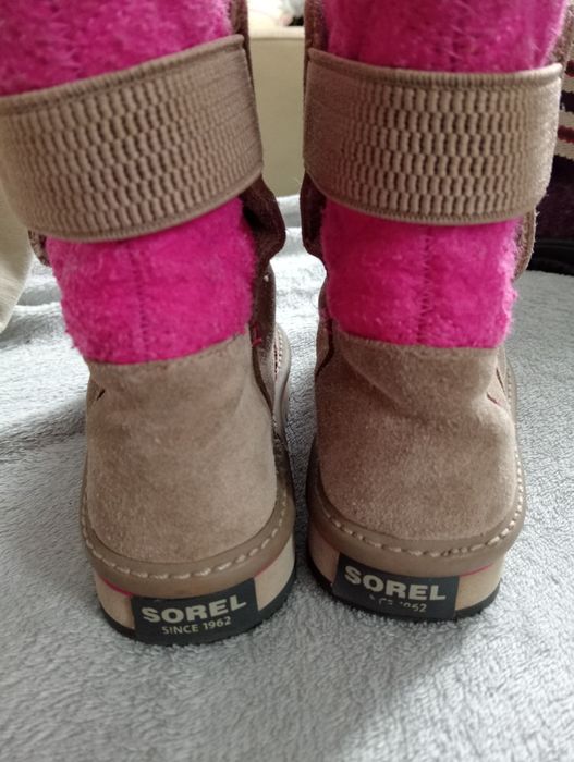 Różowe beżowo-buty na zimę z sore odbiór osobistyl