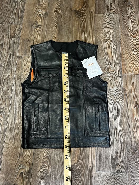 Шкіряний мотожилет Milwaukee S