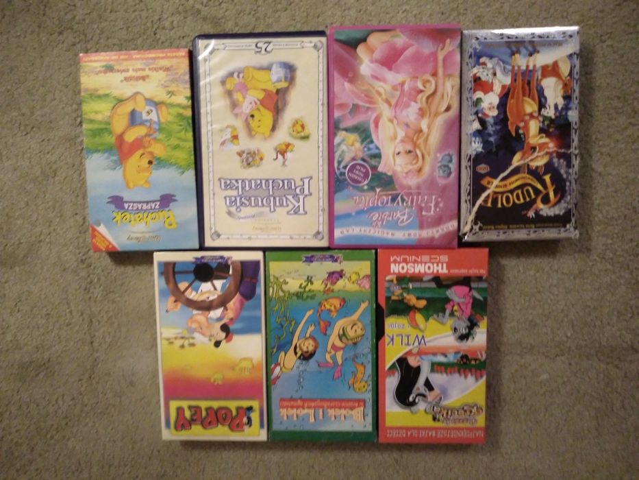 Zestaw kaset VHS 7 szt