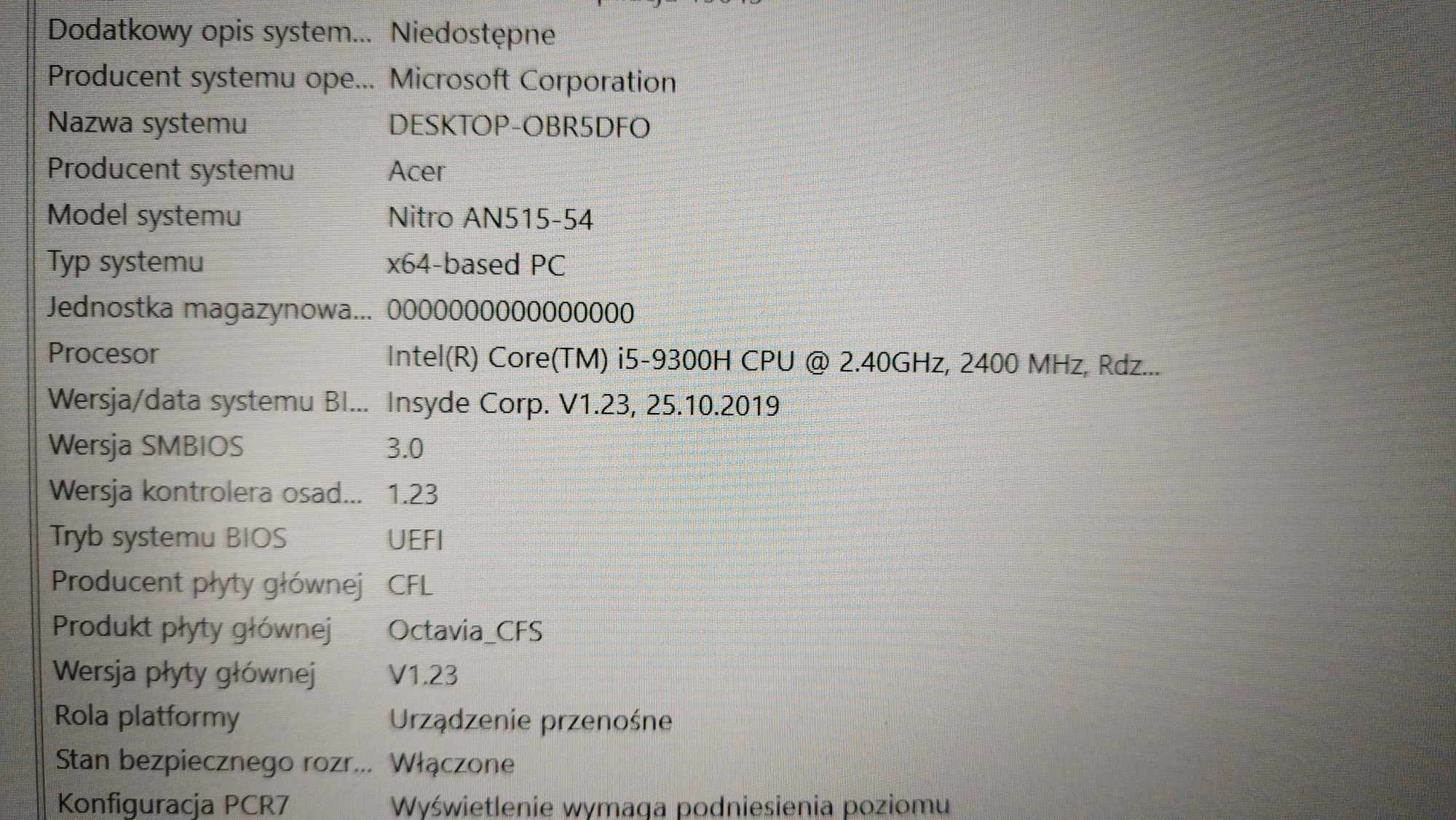 Laptop gamingowy nitro 5